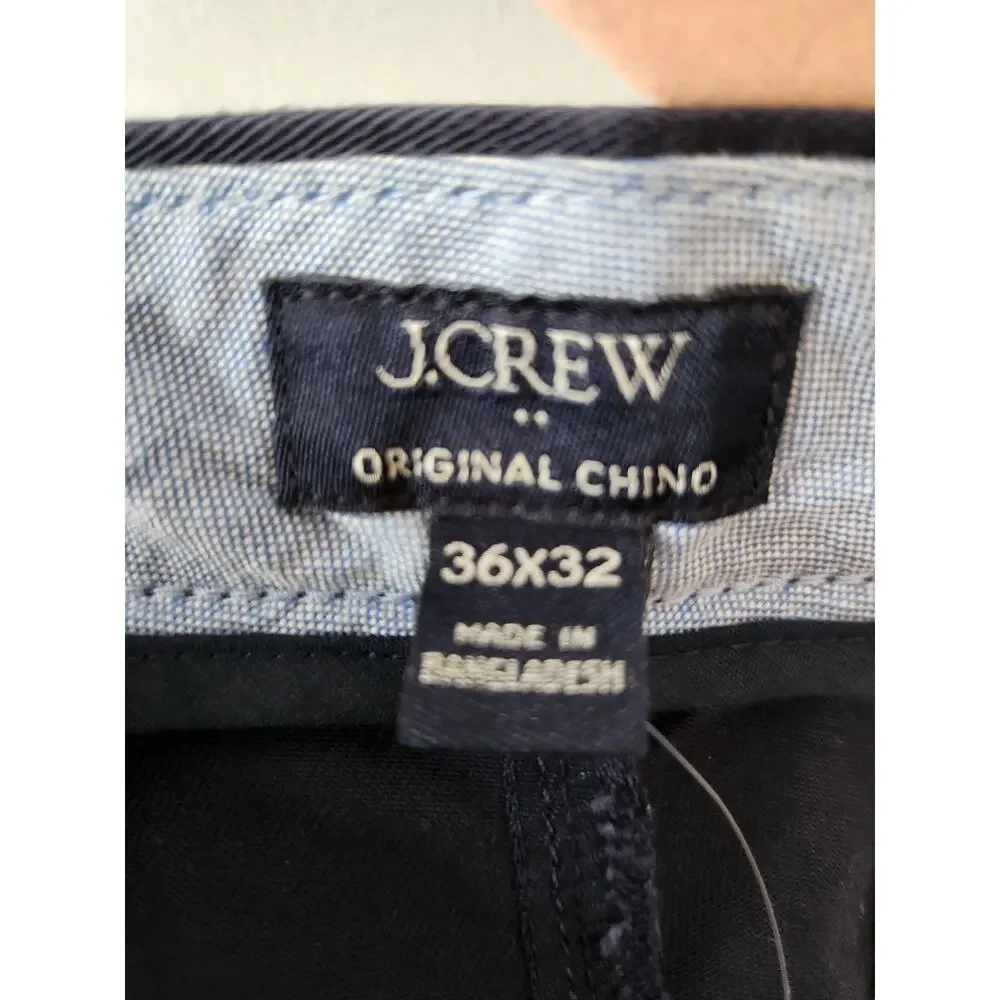 NWT J. Crew Men's Straight-Fit Original Chino Pant Navy 36/32